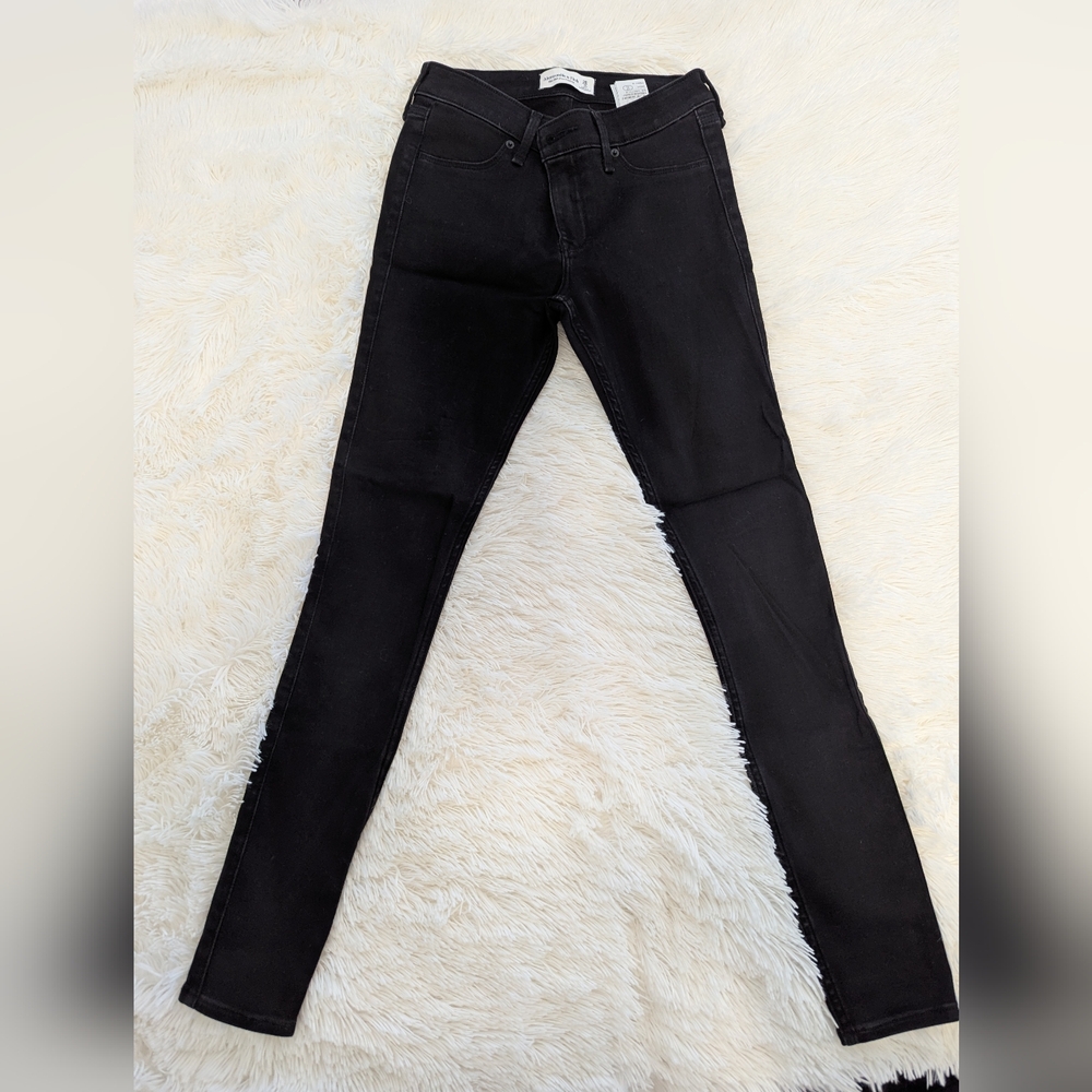 Abercrombie & Fitch Charcoal Mid Rise Jeans